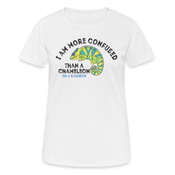 Ich Bin Verwirrter Als Ein Chamäleon - Frauen T-Shirt atmungsaktiv - Weiß - Vorne - AI Model Female 172 dark (172cm)