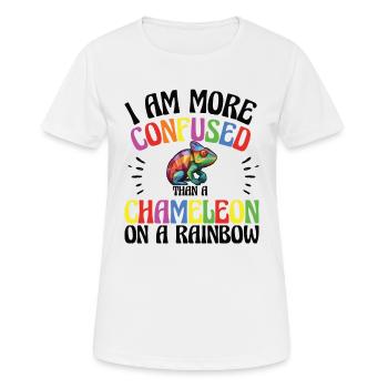 Ich Bin Verwirrter Als Ein Chamäleon - Frauen T-Shirt atmungsaktiv - Weiß - Vorne - AI Model Female 172 dark (172cm)