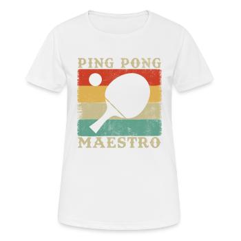 Ping pong master Gift Humor - Women's Breathable T-Shirt - white - Front - AI Model Female 172 dark (172cm)