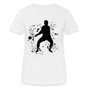 Lanceur de marteau Colorsplash Lancer de marteau - T-shirt respirant Femme - blanc - Devant - AI Model Female 172 dark (172cm)
