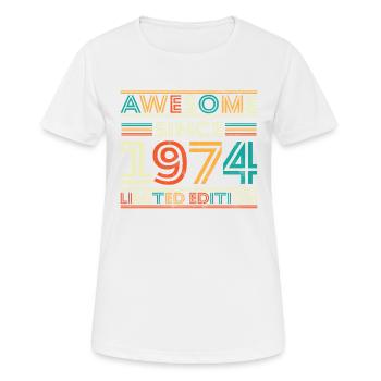 Impressive since 1974 - Women's Breathable T-Shirt - white - Front - AI Model Female 172 dark (172cm)