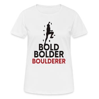 Bold Bolder Bloc de bloc - T-shirt respirant Femme - blanc - Devant - AI Model Female 172 dark (172cm)