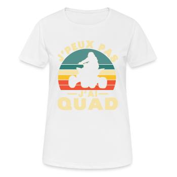 Ich kann kein Quad haben - Frauen T-Shirt atmungsaktiv - Weiß - Vorne - AI Model Female 172 dark (172cm)