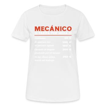 Mechaniker Stundensatz Werkstatt - Frauen T-Shirt atmungsaktiv - Weiß - Vorne - AI Model Female 172 dark (172cm)