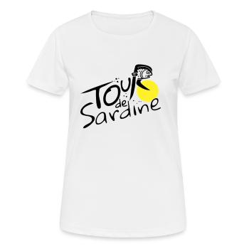 Lustige Sardinen-Radtour - Frauen T-Shirt atmungsaktiv - Weiß - Vorne - AI Model Female 172 dark (172cm)
