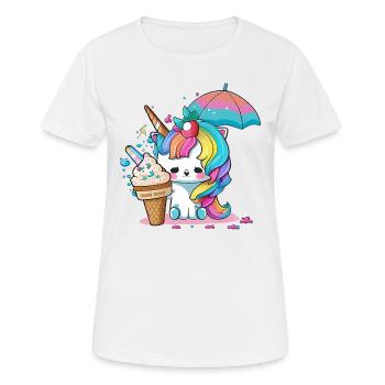 Einhorn-Feenstaub - Lassen Sie sich verzaubern - Frauen T-Shirt atmungsaktiv - Weiß - Vorne - AI Model Female 172 dark (172cm)