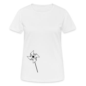 Vélo d'été vélo vent - T-shirt respirant Femme - blanc - Devant - AI Model Female 172 dark (172cm)