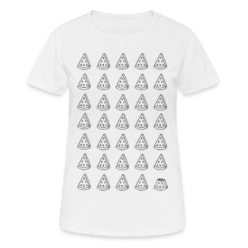 Wasssermelonenstücke - Women's Breathable T-Shirt - white - Front - AI Model Female 172 dark (172cm)