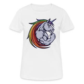 Motivation Muskelaufbau Fitnessstudio Training Gym - Frauen T-Shirt atmungsaktiv - Weiß - Vorne - AI Model Female 172 dark (172cm)