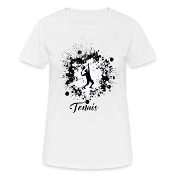 Tennisspieler Tennisspiel Tennis Ich liebe Tennis - Frauen T-Shirt atmungsaktiv - Weiß - Vorne - AI Model Female 172 dark (172cm)