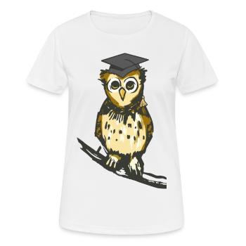 Owl Teacher Wise Wise Wisdom Clever Woodland Animals - Women's Breathable T-Shirt - white - Front - AI Model Female 172 dark (172cm)