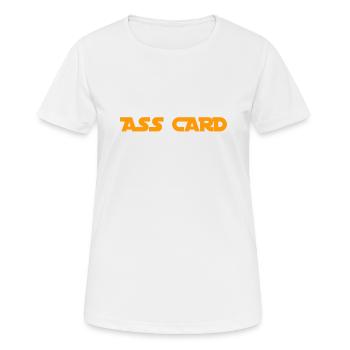 ass card - Frauen T-Shirt atmungsaktiv - Weiß - Vorne - AI Model Female 172 dark (172cm)