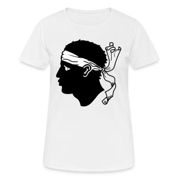 Head of Corsican Moor - Women's Breathable T-Shirt - white - Front - AI Model Female 172 dark (172cm)