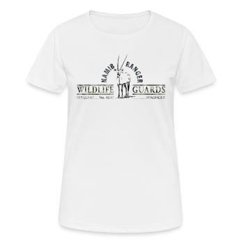 Namibia Ranger Safari Wildlife Africa Skewer - Women's Breathable T-Shirt - white - Front - AI Model Female 172 dark (172cm)