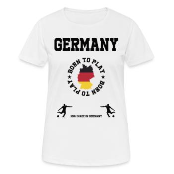 Germany - Women's Breathable T-Shirt - white - Front - AI Model Female 172 dark (172cm)