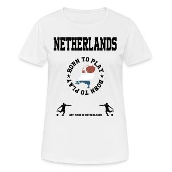 Holland - Frauen T-Shirt atmungsaktiv - Weiß - Vorne - AI Model Female 172 dark (172cm)