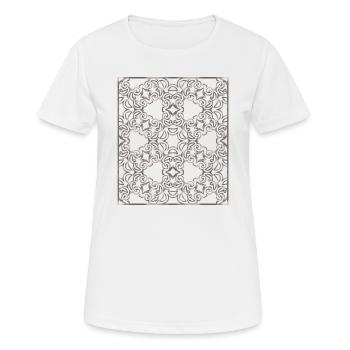 OrnamenttiHopeanharmaa - T-shirt respirant Femme - blanc - Devant - AI Model Female 172 dark (172cm)