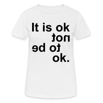 OK Zitat - Frauen T-Shirt atmungsaktiv - Weiß - Vorne - AI Model Female 172 dark (172cm)