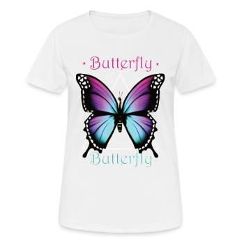 Purple Butterfly - Women's Breathable T-Shirt - white - Front - AI Model Female 172 dark (172cm)