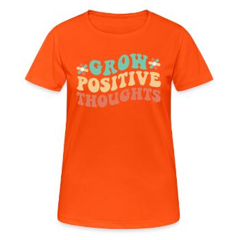 Développer des pensées positives - T-shirt respirant Femme - orange néon - Devant - AI Model Female 172 dark (172cm)