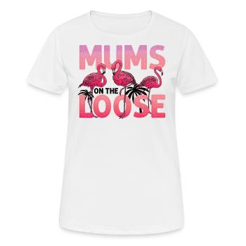Moms on the Loose Girls Voyage de réunion - T-shirt respirant Femme - blanc - Devant - AI Model Female 172 dark (172cm)