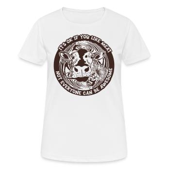 Végétarien Vivant Végétalien - T-shirt respirant Femme - blanc - Devant - AI Model Female 172 dark (172cm)