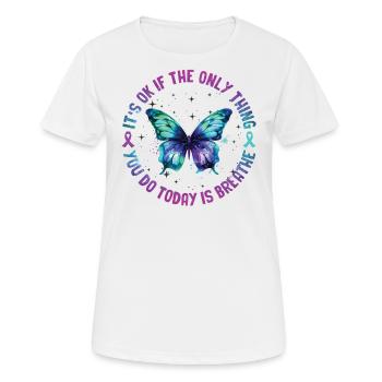 Sensibilisation à la prévention du suicide - T-shirt respirant Femme - blanc - Devant - AI Model Female 172 dark (172cm)
