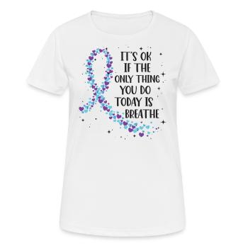 Sensibilisation à la prévention du suicide - T-shirt respirant Femme - blanc - Devant - AI Model Female 172 dark (172cm)