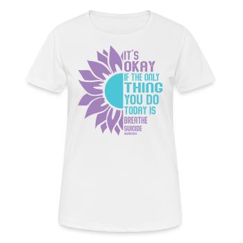 Sensibilisation à la prévention du suicide - T-shirt respirant Femme - blanc - Devant - AI Model Female 172 dark (172cm)