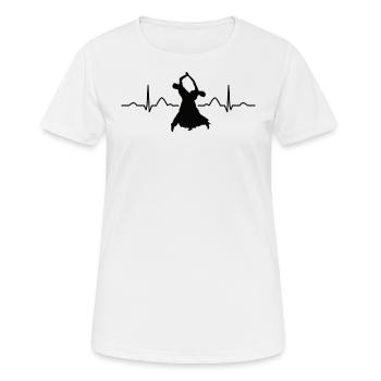 Heartbeat Valse viennoise Danses de salon - T-shirt respirant Femme - blanc - Devant - AI Model Female 172 dark (172cm)