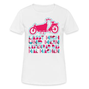 Cargo Bike Retro Cargo Bike Cargobike - Women's Breathable T-Shirt - white - Front - AI Model Female 172 dark (172cm)