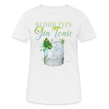 Blood Type gin and Tonic Cocktail für Barkeeper - Frauen T-Shirt atmungsaktiv - Weiß - Vorne - AI Model Female 172 dark (172cm)