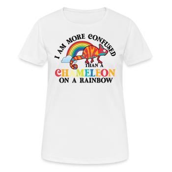 Ich Bin Verwirrter Als Ein Chamäleon - Frauen T-Shirt atmungsaktiv - Weiß - Vorne - AI Model Female 172 dark (172cm)