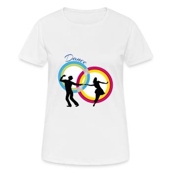 couple dancers dancing - Women's Breathable T-Shirt - white - Front - AI Model Female 172 dark (172cm)