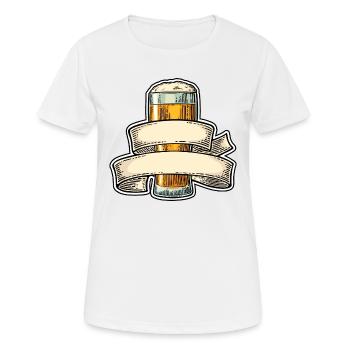 BEER RIBBON - Women's Breathable T-Shirt - white - Front - AI Model Female 172 dark (172cm)