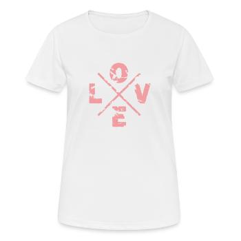 Tolérance d'amour - T-shirt respirant Femme - blanc - Devant - AI Model Female 172 dark (172cm)