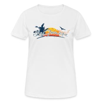 La Gomera 2023 - Îles Canaries - Espagne - T-shirt respirant Femme - blanc - Devant - AI Model Female 172 dark (172cm)
