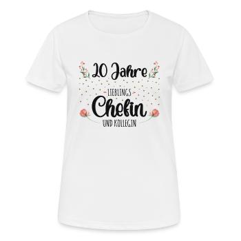 20 Jahre Jubiläum Chefin - Frauen T-Shirt atmungsaktiv - Weiß - Vorne - AI Model Female 172 dark (172cm)