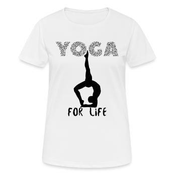 Yoga Yoga Drôle Yoga Yoga - T-shirt respirant Femme - blanc - Devant - AI Model Female 172 dark (172cm)