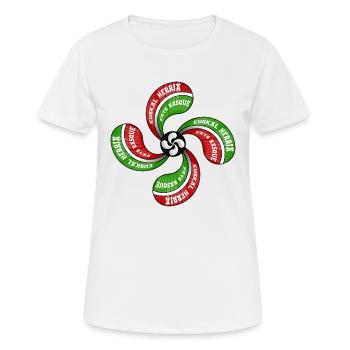 Euskal Herria, Basque Country - Women's Breathable T-Shirt - white - Front - AI Model Female 172 dark (172cm)