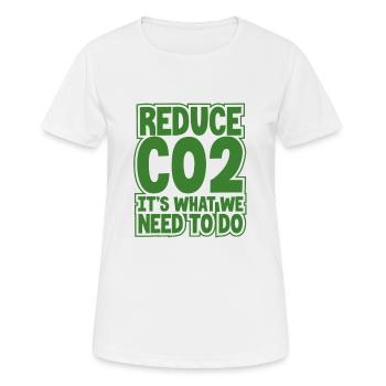 Umwelt Geschenkidee CO2 reduzieren Das ist es, was wir - Frauen T-Shirt atmungsaktiv - Weiß - Vorne - AI Model Female 172 dark (172cm)