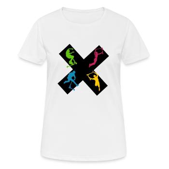 Freestyle-Roller - Frauen T-Shirt atmungsaktiv - Weiß - Vorne - AI Model Female 172 dark (172cm)