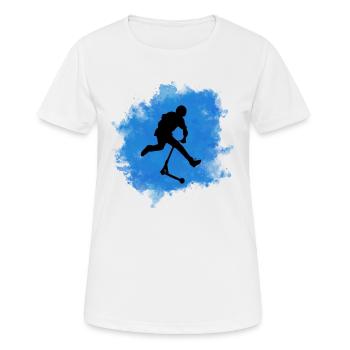 trottinette freestyle - T-shirt respirant Femme - blanc - Devant - AI Model Female 172 dark (172cm)