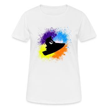 jet ski - T-shirt respirant Femme - blanc - Devant - AI Model Female 172 dark (172cm)