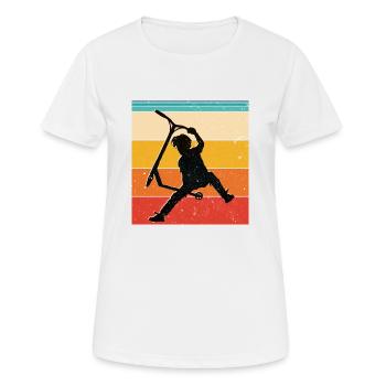 trottinette freestyle - T-shirt respirant Femme - blanc - Devant - AI Model Female 172 dark (172cm)