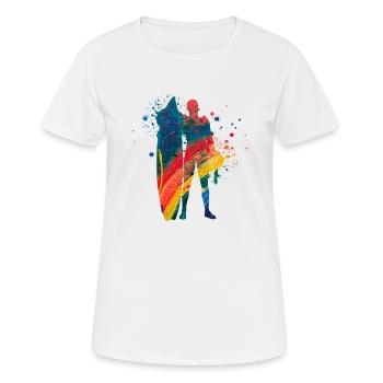 Surfing - T-shirt respirant Femme - blanc - Devant - AI Model Female 172 dark (172cm)