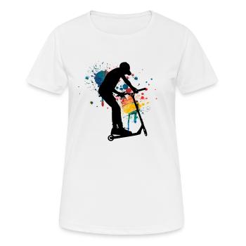 Freestyle-Roller - Frauen T-Shirt atmungsaktiv - Weiß - Vorne - AI Model Female 172 dark (172cm)