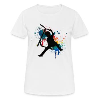 Freestyle-Roller - Frauen T-Shirt atmungsaktiv - Weiß - Vorne - AI Model Female 172 dark (172cm)