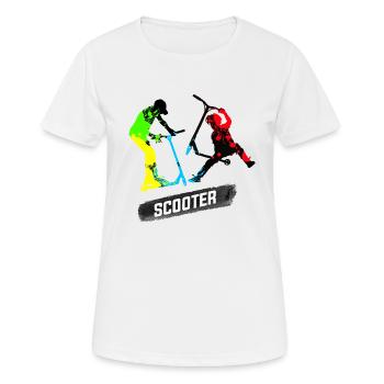 Freestyle-Roller - Frauen T-Shirt atmungsaktiv - Weiß - Vorne - AI Model Female 172 dark (172cm)