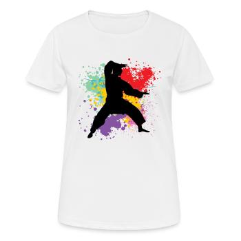 Karate - Frauen T-Shirt atmungsaktiv - Weiß - Vorne - AI Model Female 172 dark (172cm)